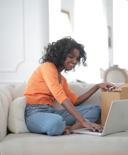 New patient using laptop New patient using laptop